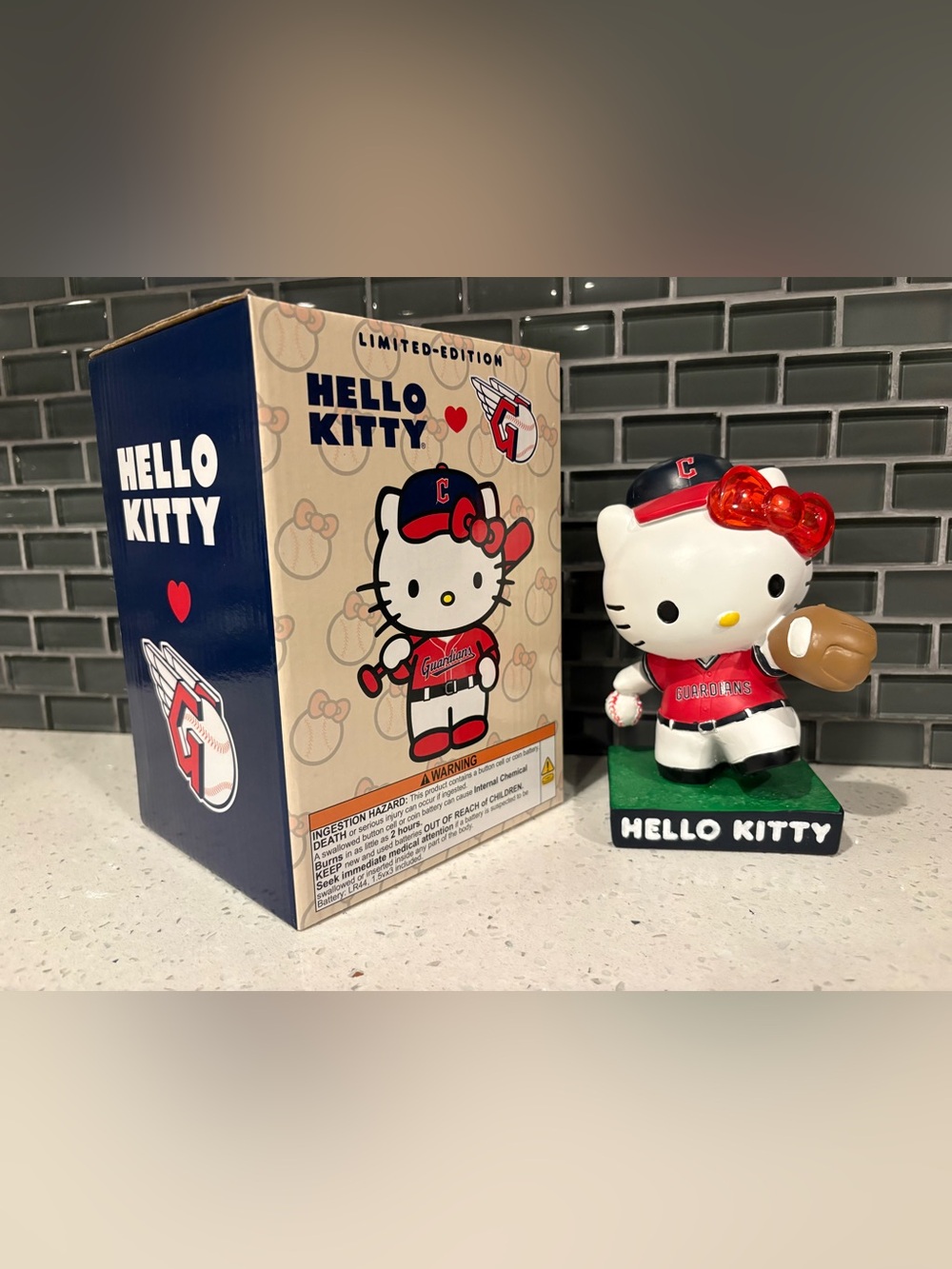 Hello Kitty Red & Navy Blue Baseball Figure by Hello Kitty